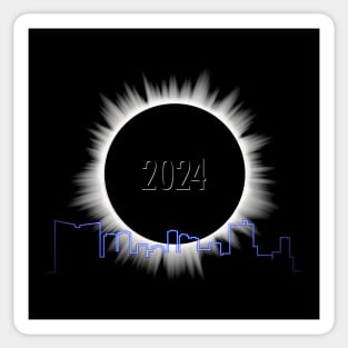 Eclipse 2024 - Fort Worth Skyline Sticker